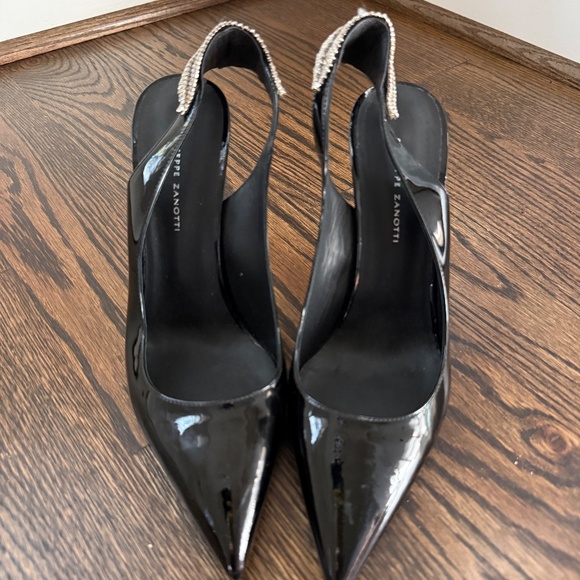 Giuseppe Zanotti Swarovski Crystal Patent Slingback Pumps — Worn Once - Picture 2 of 5
